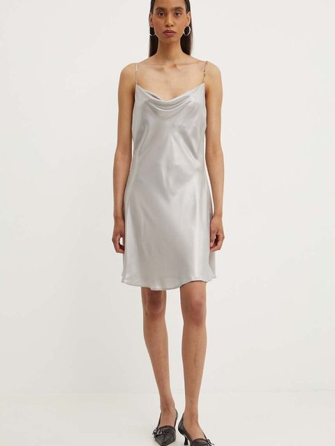 Diesel sukienka D-MINTY kolor beżowy mini rozkloszowana A14385.0QJAR