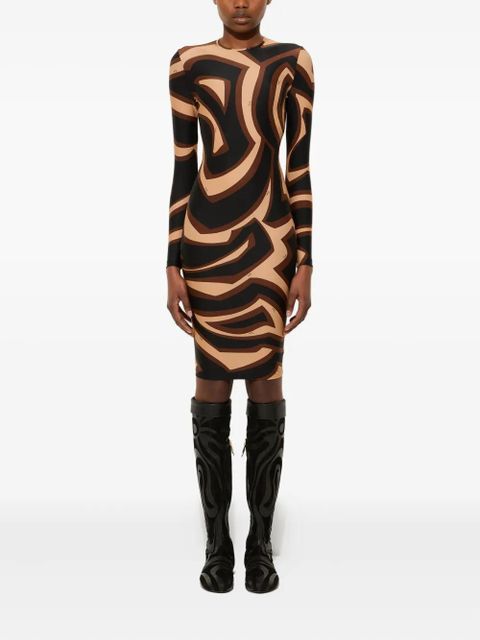 PUCCI wave-print long-sleeve dress - Black - zdjęcie produktu nr 2
