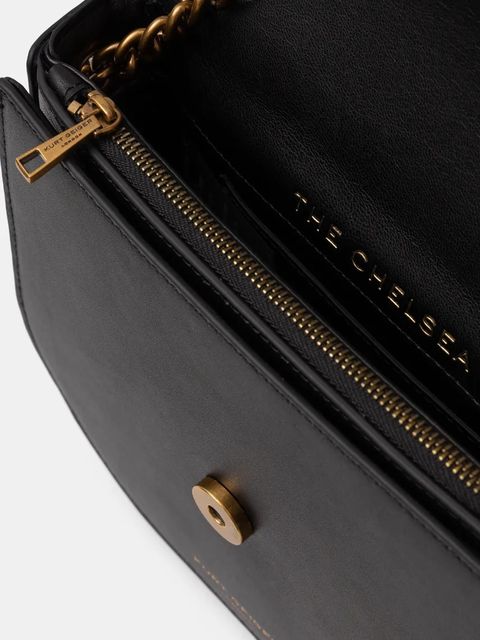 Kurt Geiger London torebka skórzana CHELSEA kolor czarny 3598300109