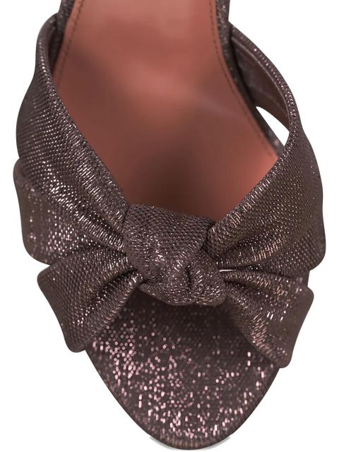 Aquazzura knotted-detail ankle-strap sandals - Brown