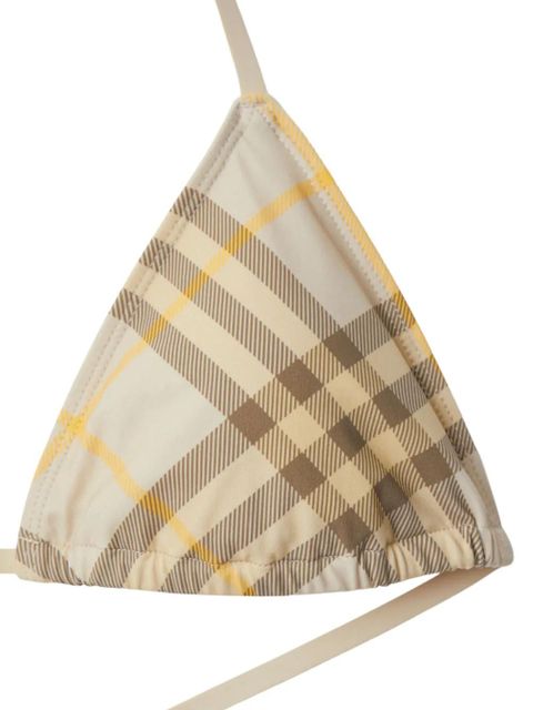 Burberry check-print bikini top - Neutrals
