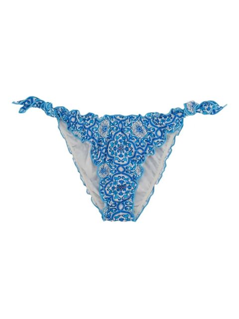 MC2 Saint Barth Moon mosaic-print bikini bottoms - Blue - zdjęcie produktu nr 1