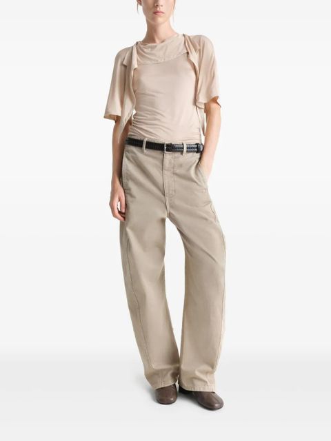 LEMAIRE short sleeve with foulard t-shirt - Neutrals - zdjęcie produktu nr 2