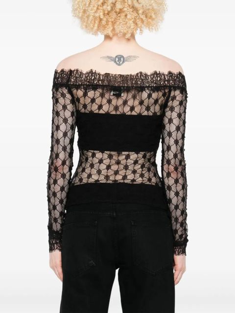 ISABEL MARANT floral-lace top - Black