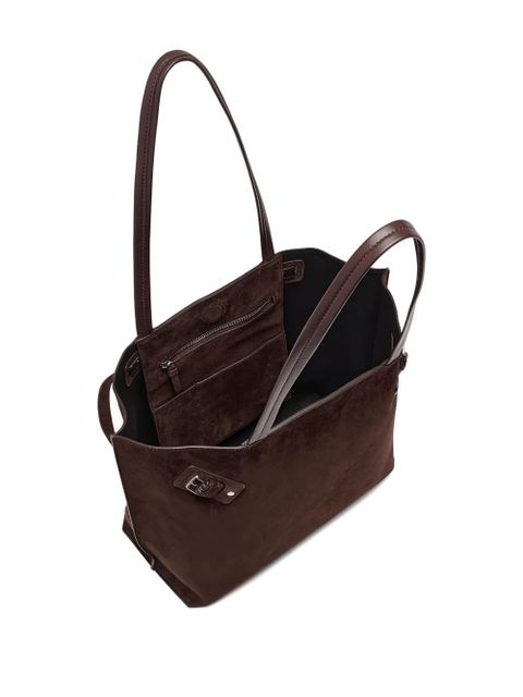 Proenza Schouler large Days buckle-detail suede tote bag - Brown