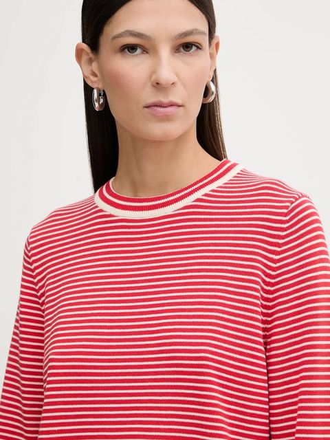 Marc O'Polo sweter bawełniany damski kolor czerwony lekki 600602360007