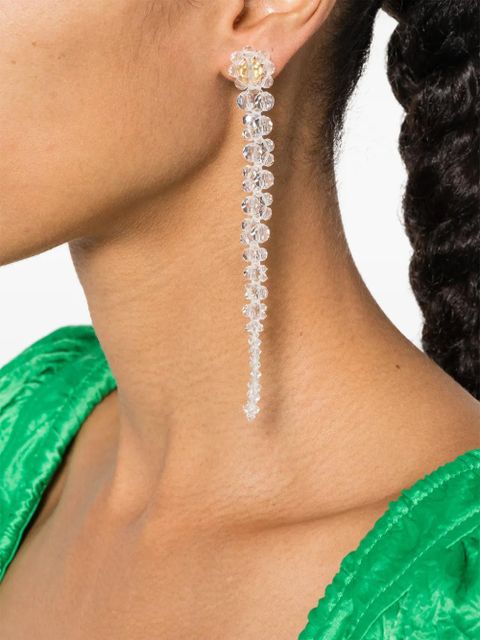 Simone Rocha Drip crystal-beads dangle earrings - Neutrals