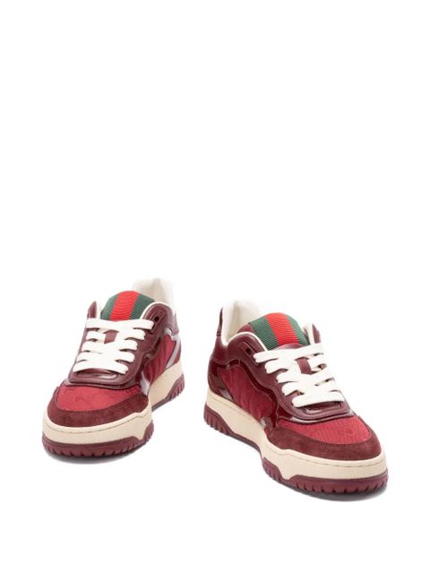 Gucci monogram-embossed sneakers - Red