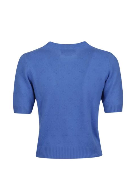 Guest In Residence patterned knit top - Blue - zdjęcie produktu nr 2