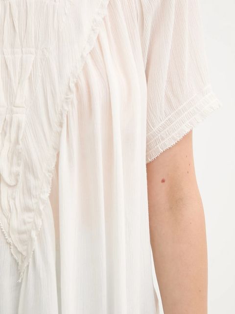 MUNTHE bluzka PERILLA damska kolor beżowy gładka 252100025231