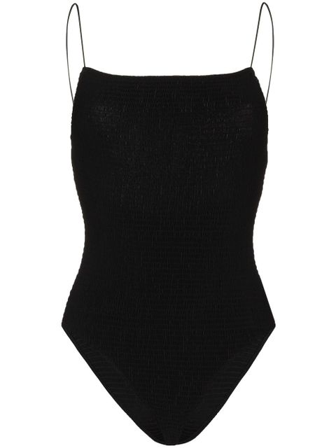 TOTEME smocked-details swimsuit - Black - zdjęcie produktu nr 1