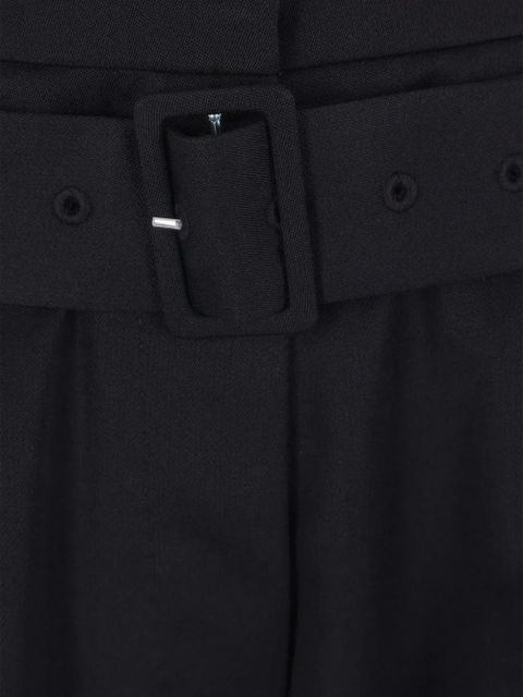 Simone Rocha belted cuffed wide-leg trousers - Blue