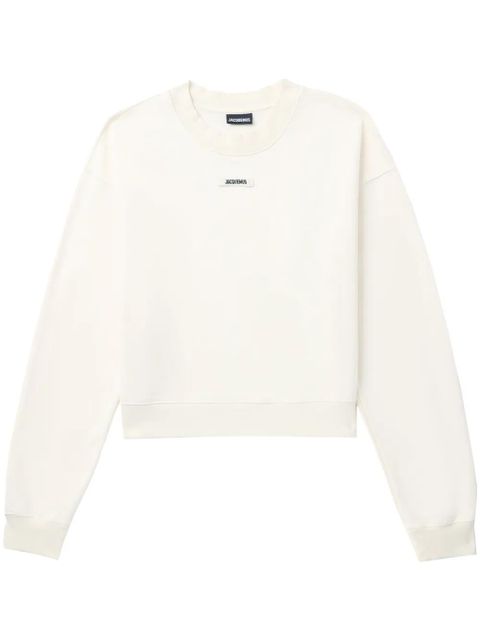 Jacquemus logo-appliqué cotton sweatshirt - Neutrals - zdjęcie produktu nr 1