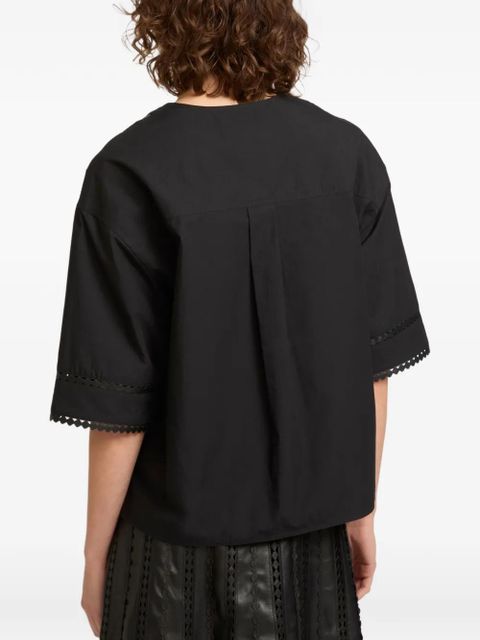 Yves Salomon short-sleeve blouse - Black - zdjęcie produktu nr 2