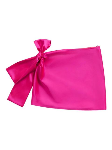 AREA crystal-embellished bow-detail mini skirt - Pink