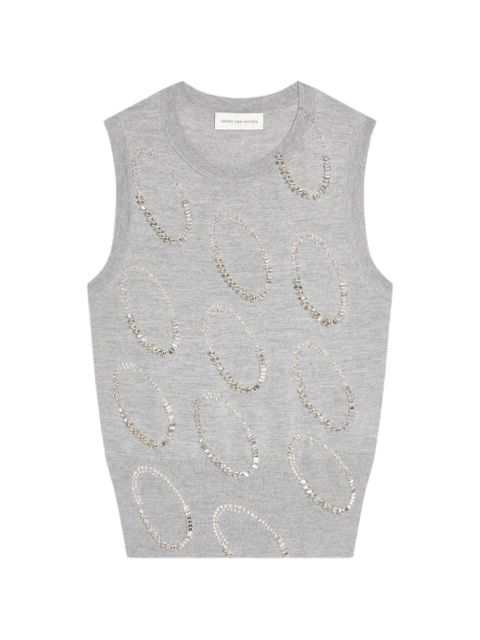 DRIES VAN NOTEN embroidered vest - Grey - zdjęcie produktu nr 1