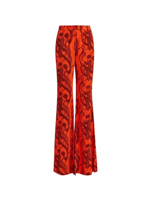 Essentiel Antwerp paisley flared trousers - Orange - zdjęcie produktu nr 1
