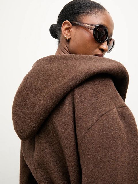 Answear.LAB płaszcz wełniany kolor brązowy