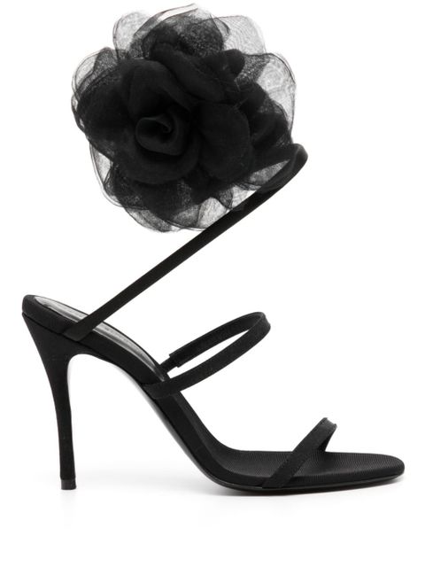 Magda Butrym Spiral organza-flower sandals - Black - zdjęcie produktu nr 1