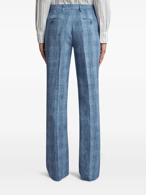 ETRO slub-textured trousers - Blue