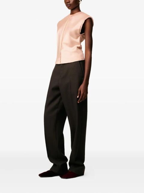 AMI Paris raw-edge sleeveless top - Pink