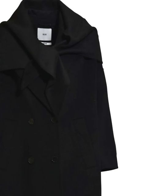 SOLOTRE double-breasted coat - Black