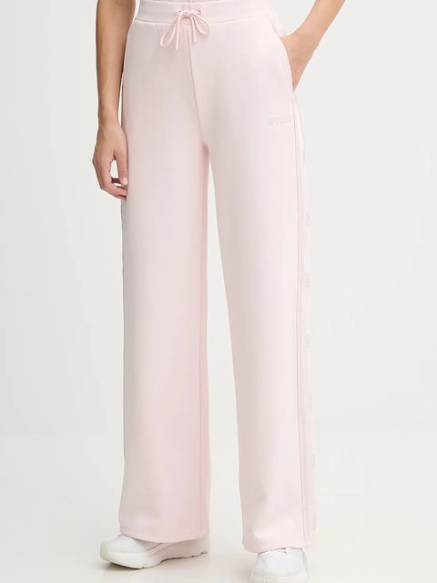 Guess spodnie dresowe OCTAVIA damskie kolor różowy z aplikacją V5BB12 KCX22 - zdjęcie produktu nr 1