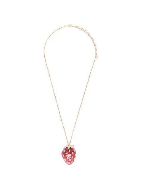 Swarovski strawberry-pendant necklace - Gold - zdjęcie produktu nr 1