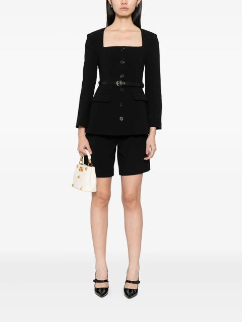 Self-Portrait tailored crepe playsuit - Black