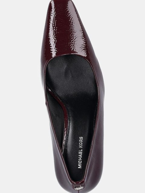 MICHAEL Michael Kors szpilki skórzane Darrah kolor bordowy 40F5DRMP1A.610