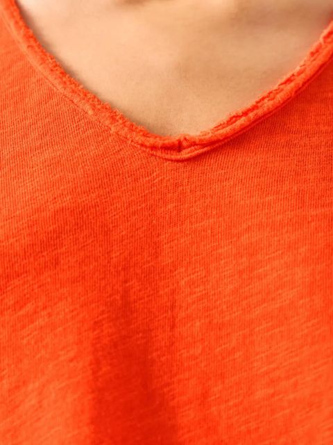 American Vintage Sonoma V-neck T-shirt - Orange