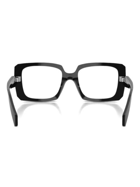 Prada Eyewear geometric-frame glasses - Black