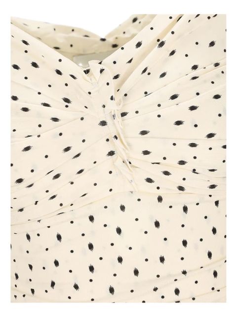 ISABEL MARANT Giovana polka-dot puff-sleeve midi dress - Neutrals