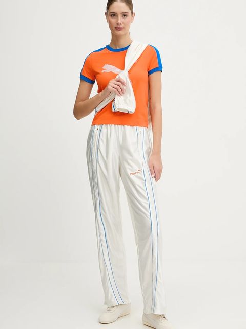 Puma spodnie dresowe PUMA x FENTY damskie kolor beżowy 635746 - zdjęcie produktu nr 2