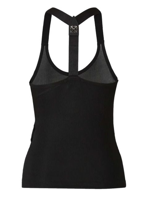 Off-White logo-appliqué racerbank tank top - Black