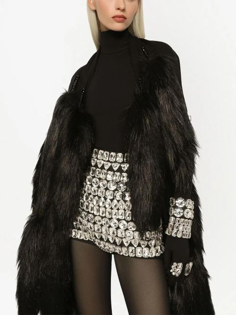 Dolce & Gabbana KIM DOLCE&GABBANA faux-fur stole - Black