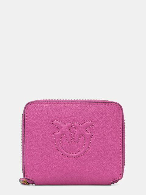 Pinko portfel skórzany damski kolor różowy 100249 A29Q - zdjęcie produktu nr 1