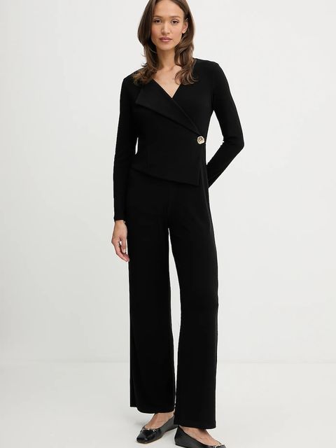 Joseph Ribkoff kombinezon kolor czarny z dekoltem w szpic 253046 - zdjęcie produktu nr 1