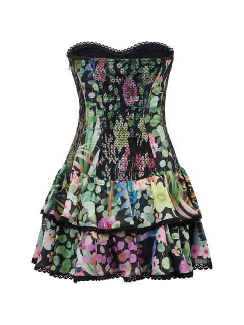 Charo Ruiz Ibiza Sora floral-print mini dress - Black - zdjęcie produktu nr 2
