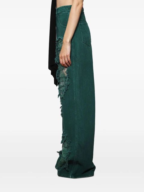 Christopher Esber Arboreal wide-leg jeans - Green