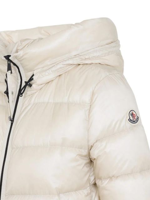 Moncler hooded quilted coat - White