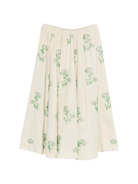 Maje floral A-line midi skirt - Neutrals - zdjęcie produktu nr 1