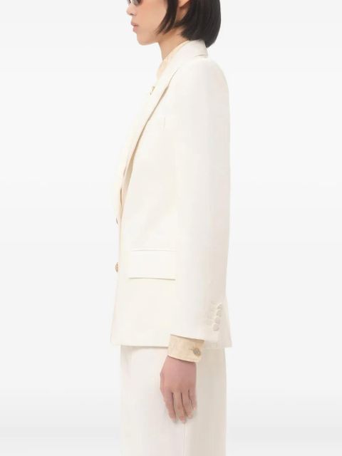 Valentino Garavani Diagonal linen blazer - White