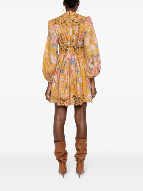 ZIMMERMANN August Plunge minidress - Yellow