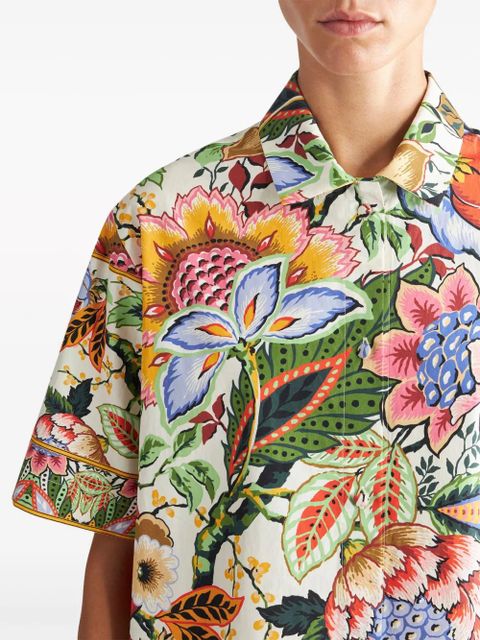 ETRO floral-print cotton shirt - Neutrals