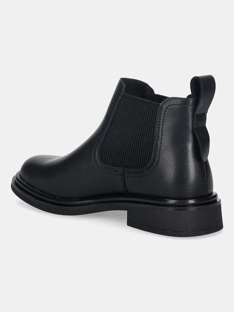 GOE sztyblety skórzane damskie kolor czarny na płaskim obcasie SS2N4104 BLACK - zdjęcie produktu nr 2