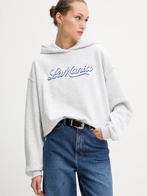 La Mania bluza LUMA damska kolor szary z kapturem melanżowa LUMA - zdjęcie produktu nr 1