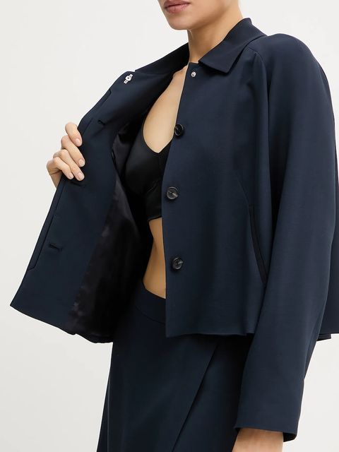 BOSS marynarka kolor granatowy oversize gładka 50542011