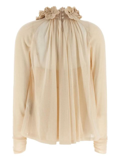 ZIMMERMANN Hypnotic crochet-trim blouse - Neutrals