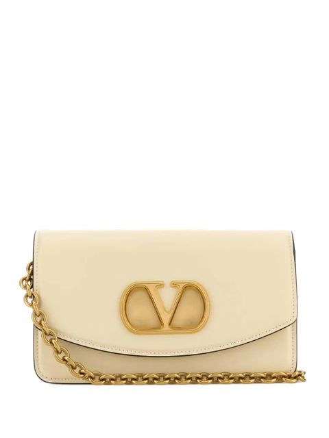 Valentino Garavani V-logo leather cross body bag - Neutrals - zdjęcie produktu nr 1